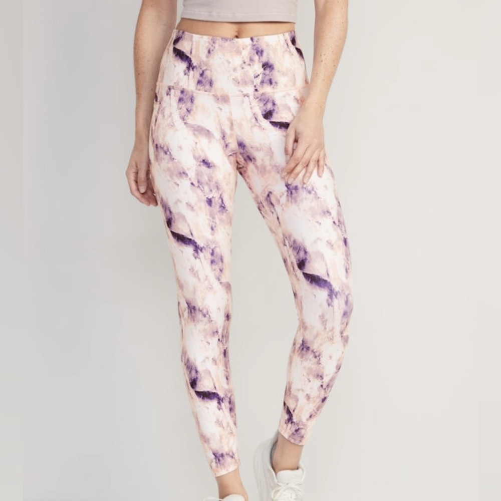Old Navy Purple and Cream Leggings